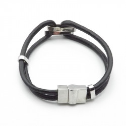 Bracelet cuir inox