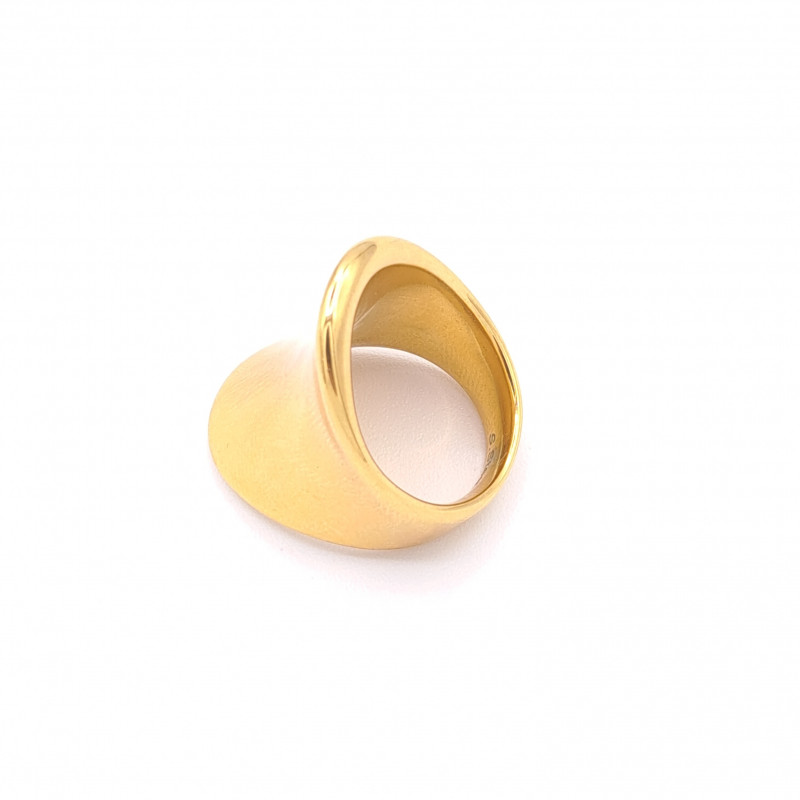 Bague équine en acier inoxydable hypoallergénique doré